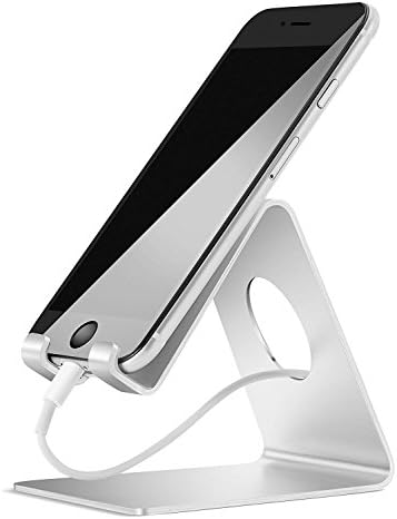 Phone Stand for desk - PDWorld iPhone Dock : Phone stand Aluminium, Cradle, Holder, Dock for iPhone 7 6 6s plus 5 5s 4 4s, Nintendo Switch, HUAWEI, Samsung S3 S4 S5 S6 S7 S8, Accessories, Desk, other Smart Phones - Silver