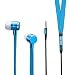 Produktbild Kopfhörer im Schnürsenkel Design | Stylishe In-Ear Kopfhörer mit Mikrofon 3,5mm Klinke für Apple IOS, Android usw. In Hellblau