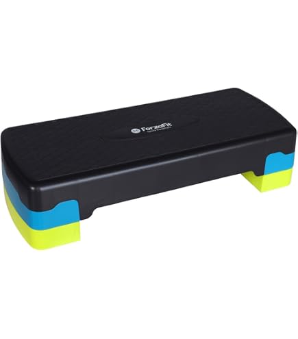 TREXO Marche Aérobic Ajustable 10-15-20 Cm | Cardio Fitness - Supporte Jusqu'à 250 Kg