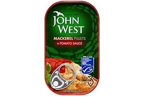 John West Makrillfiléer i tomatsås 10 x 125 g burkar