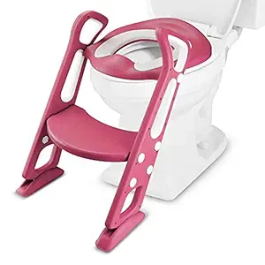 NIRVA WITH DEVICE OF WOMEN PICTURE Baby Potty Training Step Ladder Toilet Stand (CHINESE RED)