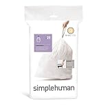 simplehuman - Code Q, Custom Fit Bin Liners, 20 Pack - 50-65 Litre