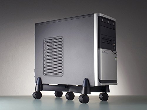 PORTA CPU VERT REGOL C/ROTELLE NERO - 3