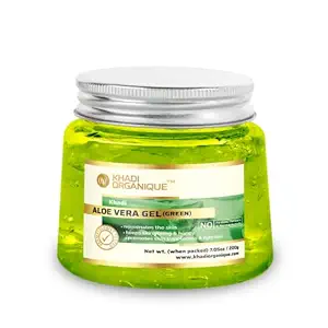 Khadi Organique Aloevera Green Gel Softening Skin | Remove Blackheads | Brightening And Smoothening Your Skin, 200GM