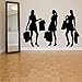Produktbild lyclff Shopping Mädchen Mode Wandaufkleber Für Die Mall Hintergrundbild Vinyl Aufkleber Wohnzimmer Schönheitssalon Decor Wandbilder 86 * 57 cm