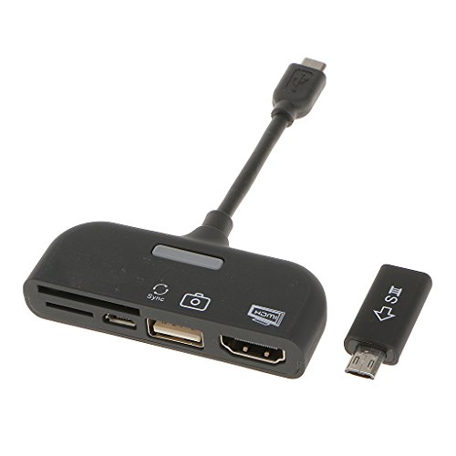 MagiDeal 5in1 Multifunktionale Karten Leser & OTG HDMI Adapter für SYNC -Handy Lesen
