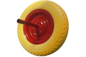 GLOOKE SELECTED Glooke Ruota Piena Gialla in Poliuretano per Carriola Orione Edilizia