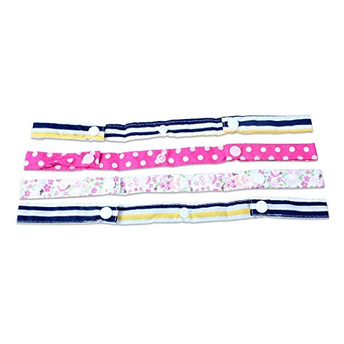 Edealing Verlorene Anti Stroller Straps Zubehör Toy Leash-Saver Baby Niedlich Spielzeug Gurte mit Knopf Verschlüsse 4er Pack - 3