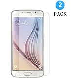 WEOFUN [2 Pack] Samsung Galaxy S6 Screen Protector, Tempered glass for Samsung Galaxy S6 Glass Protector Film - Transparent (0.33mm, 9H, Ultra Clear)