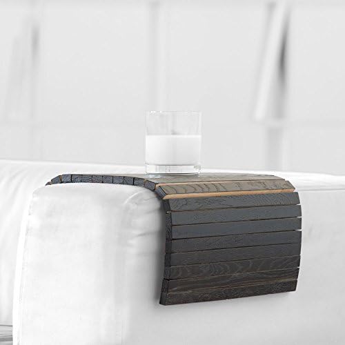 tray that fits the arm of the sofa and all unstable surfaces. Made of oak wood, black color