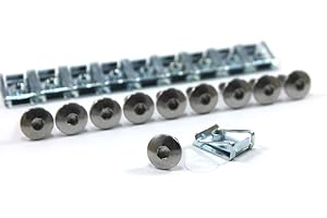 SPEEDY FASTENERS Bulloni e clip m5 da 5 mm per carenatura moto, confezione da 10 - bulloni con testa a bottone in acciaio inossidabile