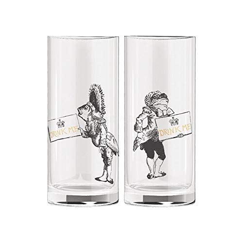 Victoria and Albert Alice in Wonderland - Juego de 2 vasos en miniatura