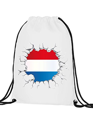 FUSSBALL – FANARTIKEL – Niederlande 5762 Turnbeutel (Weiss)