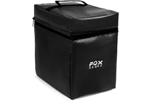 Foxhound Delivery Bags for Hot Food - 25L Thermal Bags for Hot Food Delivery, 35x33x25cm Food Delivery Bag for Restaurants, Takeaway, Uber Eats Delivery Bag, Deliveroo Bags - Black