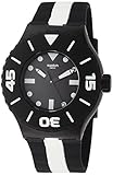 Swatch Herren Analog Quarz Uhr mit Silikon Armband SUUB102