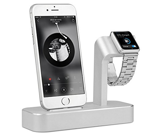 Soporte de Carga Aluminio Stand 2 en 1 Base y Dock de Carga Cable Lighting Incluido para Apple iPhone 7 6s 6s plus 6 6 plus 5s 5 SE y Apple Watch Sport Edition Plata reviews Soporte de Carga Aluminio Stand 2 en 1 Base y Dock de Carga Cable Lighting Incluido para Apple iPhone 7 6s 6s plus 6 6 plus 5s 5 SE y Apple Watch Sport Edition Plata