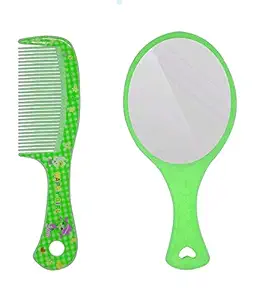 Iyaan Home And Outdoor Makeup Use Comb And Mirror For Women And Girls, 15 Grams, Brown, Pack Of 1