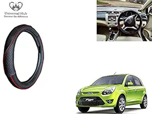 Universal Hub Car Steering Wheel Cover (Black Crock) for Figo Type 1