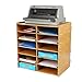 Produktbild Willesego Bücherregal von Zweireihigen 12-Fach-Holz-Multi-Layer-Datei Halter Daten Halter Bürobedarf Drucker Fach Bücherregal, C (Farbe : A, Größe : -)
