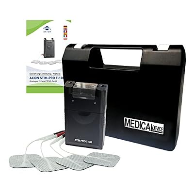Axion Électrostimulateur TENS - traitement contre les douleurs + soins de kinésithérapie ciblés + massage - 4 modes d'électrostimulation TENS - produit médical certifié CE - T-100