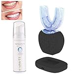 Full-Automatic Variable-Frequency Electric Toothbrush, 360 ° Ultrasonic U Type Cold Light Teeth Whitening Toothbrush Mouth Cleaner - 4 Optional Modes, Wireless Charging Dock