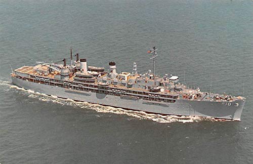 Military Battleship Postcard, Old Vintage Antique Military Ship Post Card US Sierra AD-18, Supply services to destroyer type ships Unused