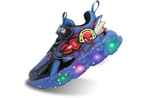 Jasmeko Baskets Enfants Chaussures LED Light Up Lumineuse Chaussures Garçons Bébés Filles Glow Mode Clignotant Sport Sneaker