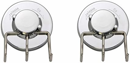 SFTlite Suction Hook [2 Pack] Vacuum Stainless Steel Suction Cup Hooks Triple Hooks Wall Hook Bath Towel Hook Heavy Duty Suction Cup Hooks Holds Up To 18LB Kitchen and Bathroom Suction Hangers