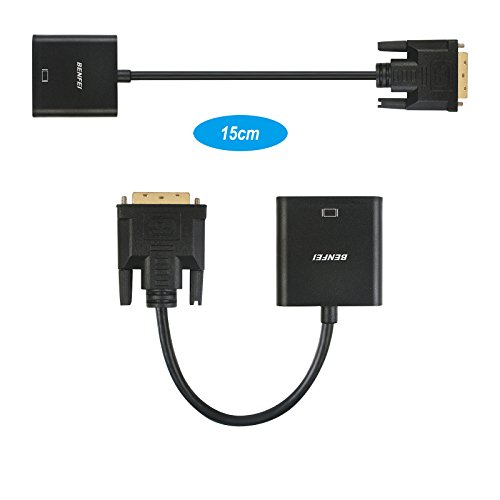 Active DVI-D to VGA Adapter, Benfei DVI-D 24+1 to VGA Male to Female Adapter