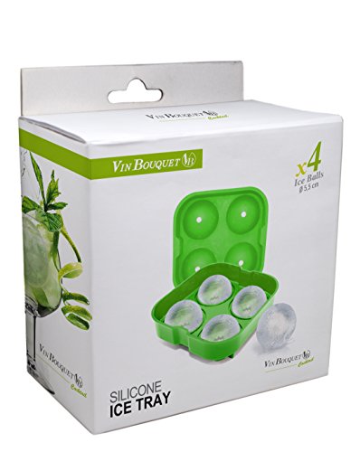 Vin Bouquet runde Form für Eiswürfel, Silikon, Grün, 14 x 16.5 x 6 cm - 2