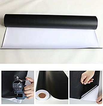 Tafelfolie, Cusfull Multifunktions Tafel Aufkleber Wand-Aufkleber selbstklebend Tafelfolie Tafel Kontakt Papier Wandtattoo kinderzimmer Büro Tafel Aufkleber in 2 Farben (90x200cm, Schwarz) - 4