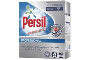PALMZEN Persil Pro Formula Disinfectant Plus - 130 Wash - 8.55kg - Disinfectant fabric wash detergent powder active at 40°C.