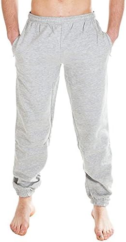 Mens Fleece Jogging Bottoms (X-Large, Light Grey)