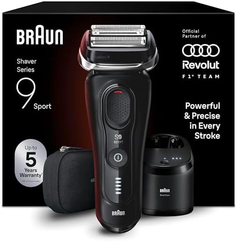 Braun Serie 9 Sport Rasoio Elettrico Barba, Custodia,Smartcare 9150cce Nero