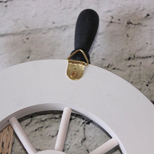 INIZIO Holz Wanddeko Steuerrad Anhänge Schiff Lenker Lenkrad Steering Fischernetz Greenock Steuerräder - 4