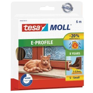 Preisvergleich Produktbild tesa 10 x E-Profil Gummidichtung tesamoll 6mx9mmx4mm braun