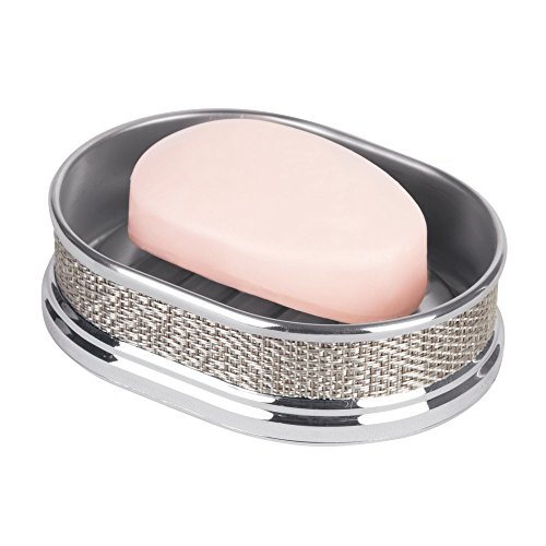 InterDesign Twillo Seifenschale | Seifenablage im einzigartigen Look | praktisches Badaccessoire hochwertig verarbeitet | Edelstahl silber - 3