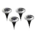 Produktbild 4Er Solar Bodenleuchten Aussen Solarleuchte Außen Garten Bodenleuchte Edelstahl Außenleuchte Wasserdicht 8LED Solar Path Lights Garten Landschaft Beleuchtung Für Yard Auffahrt Rasen ,Whitelight