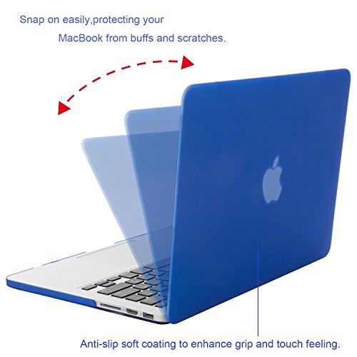 YGJ® Frosted Matte Silky-Smooth Satins Soft-Touch Hard Shell Case Cover Apple MacBook Pro 13.3″ with Retina Display Model: A1425 and A1502 (NEWEST VERSION 2013) – Royal Blue - 6