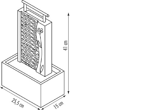Seliger Schieferbrunnen Guo, 41 x 25,5 x 15 cm - 2