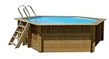 Gre 790083 piscine avec bords piscine octogonale 8700l Bleu, bois piscine hors sol