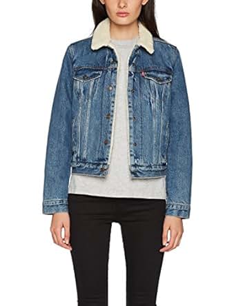 Levi's Women's Original Sherpa Trucker Denim Jacket: Amazon.co.uk: Clothing
