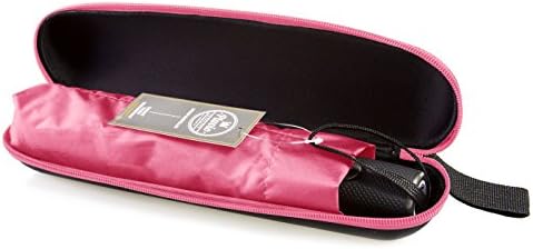 Folding Windproof Stormproof Automatic Umbrella/Brolly For Women/Ladies With Zipper Case (Coral Pink)