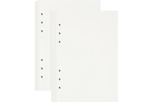 JIANTA 192 arkusze papieru uzupełniającego, puste papier A5, 6 otworów, do wielokrotnego napełniania, notatniki do notatnika, spiralnego segregatora A5, 6 otworów, segregator pierścieniowy