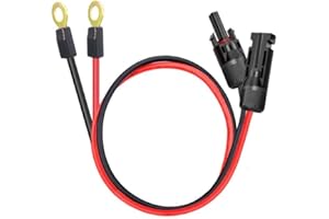 ZHOFONET O-Ring auf Solarstecker,10AWG 60CM Solarstecker auf O-Ring-Buchse Verlängerungskabel,wasserdichtes Verlängerungskabel bis Solarpanel-Zubehör