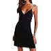 Produktbild JiaMeng Damen Nachthemden Sling Lace Womens Cotton Night Shirts Ärmelloses Schlafkleid