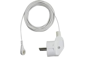 GRUENERDE Erdungskabel & Stecker fuer Erdungsbettlaken EU Stecker Erdungsmatte Erdungprodukt