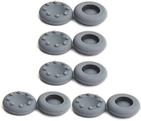 Haoponer 10Pcs Grey Silicone Analog Controller Thumb Stick Grips Cap Cover for Playstation3 PS3 PS4 Xbox 360 Xbox one Game Accessories Replacement Parts