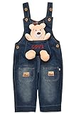 ZOEREA Baby Boy Girl Dungarees Jeans Jumpsuit Bear Animal Theme Overalls Jumpsuit Boys Jean Clothing Children Toddler Blue
