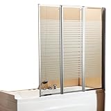 badewannenaufsatz glas obi  Windy Badewannen-Aufsatz / Duschkabinen-Wand, Glas mit Siebdruck-Dekor, 140 x 130 cm